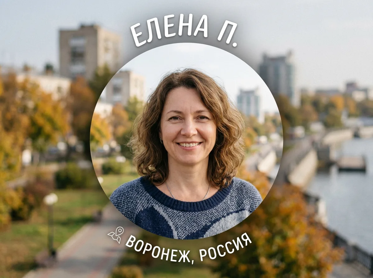 Аватар Елена П., женщина 40 лет, портрет в кружке, Воронеж