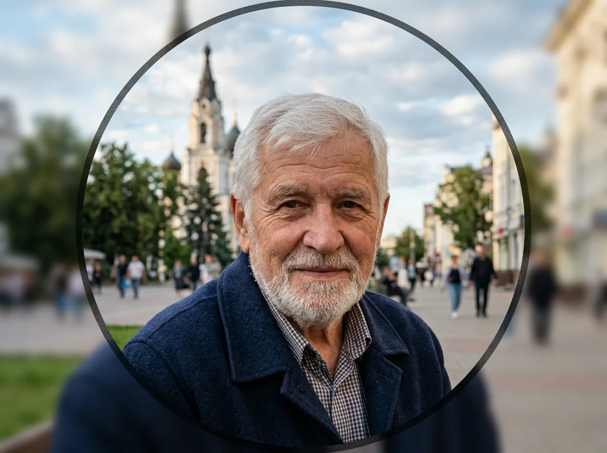 Аватар Лев Андреевич, пожилой мужчина, портрет в кружке, Воронеж